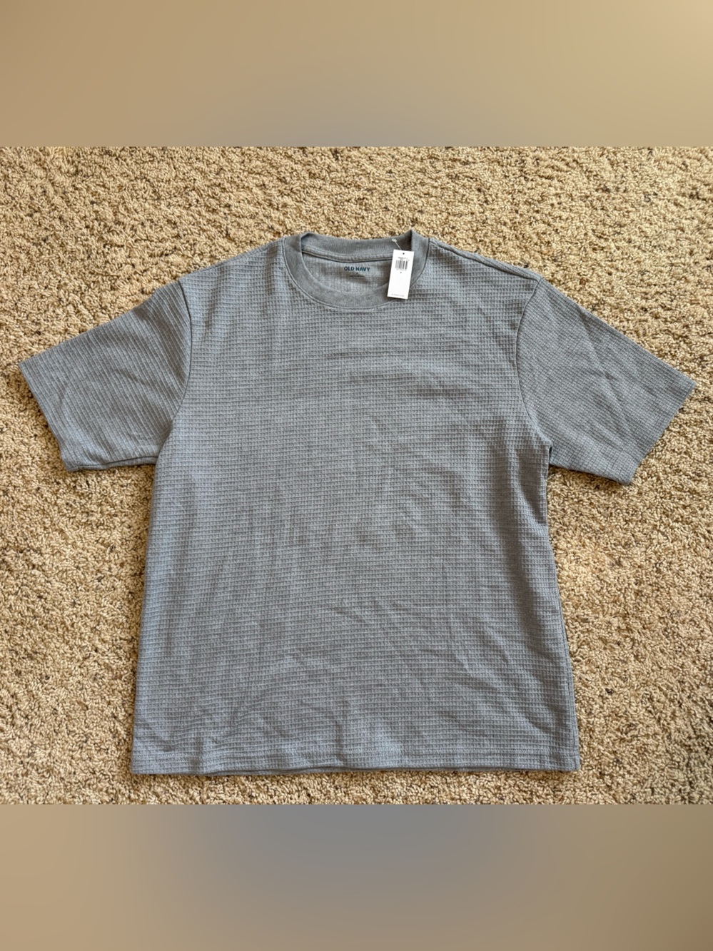 Old Navy Men's Short-Sleeve Waffle Tee in Gray